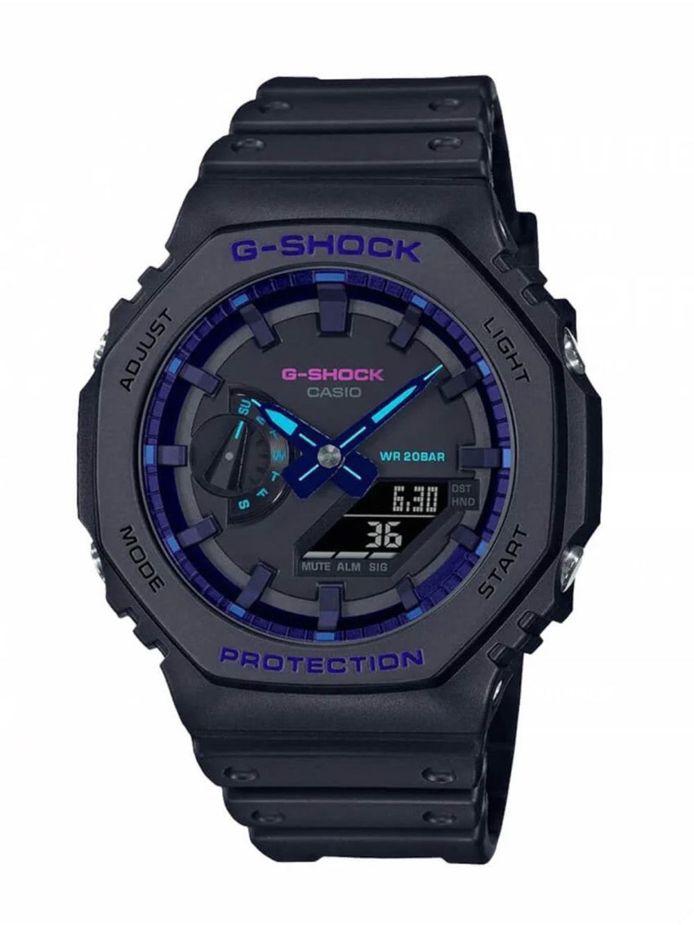 Casio G-Shock Black Watch with Blue Accents